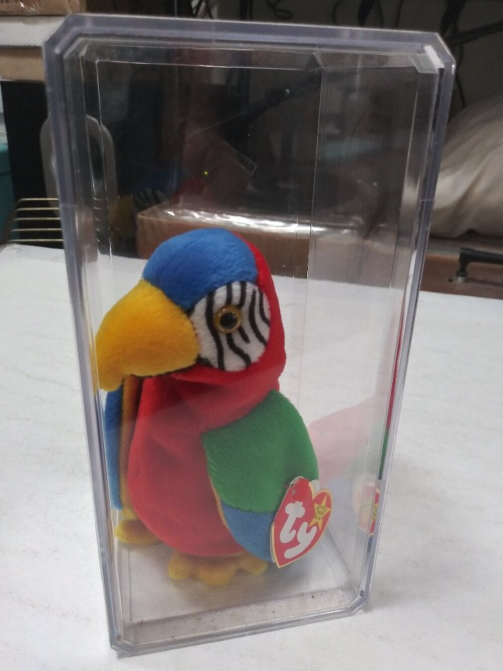 NM OG Collectable TY Beanie Baby Jabber 1997/1998 Tag ERROR RETIRED Display Case